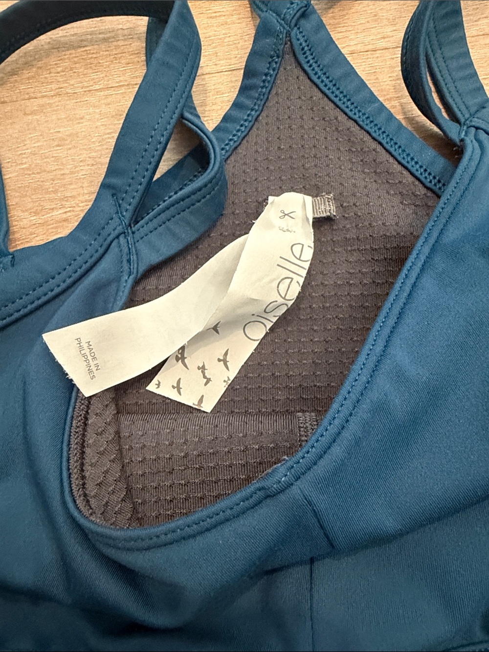Women's Oiselle Double-Strap Sports Bra in Deep Teal- Size Large! - Picture 2 of 4